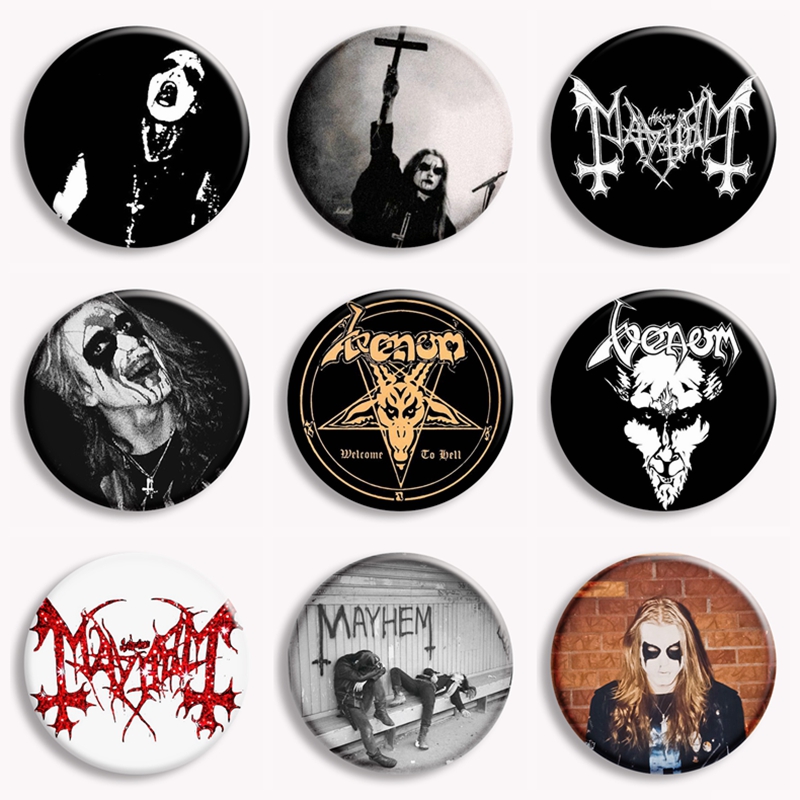 Vintage Collectible Buttons - Rock Mayhem Band Yumuşak Düğme Pin