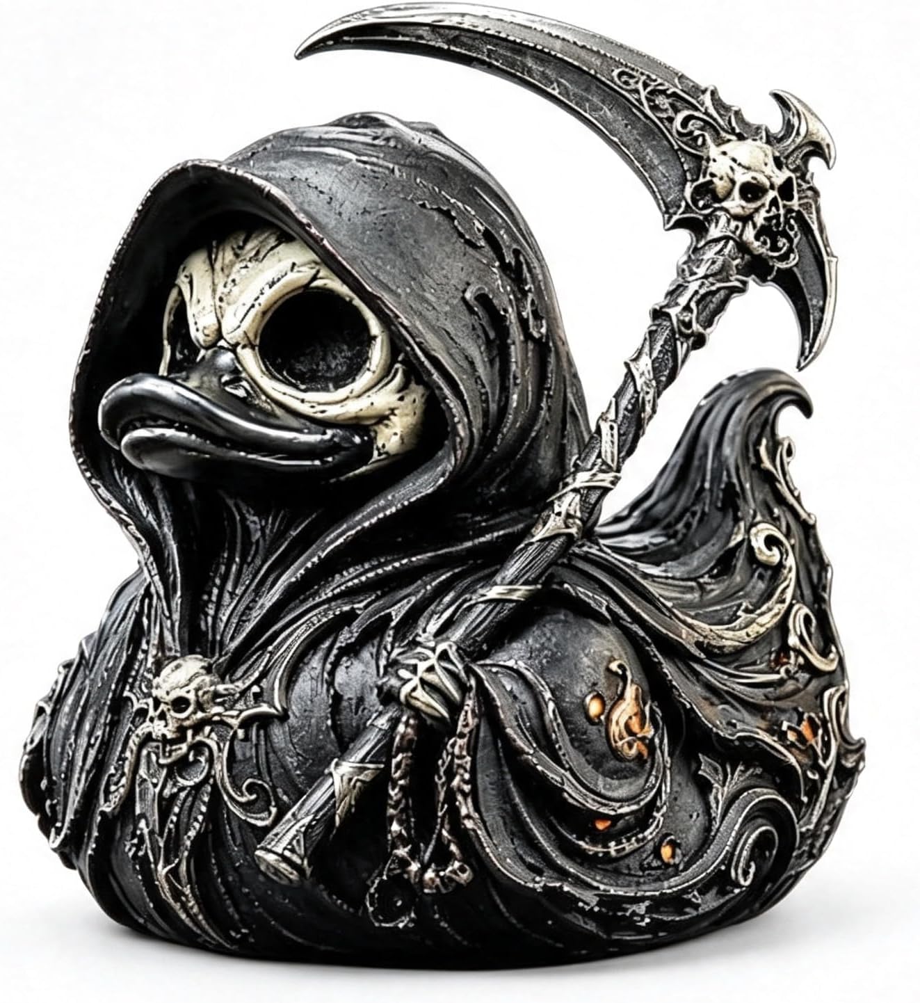 Vintage Collectible Figurines - Azrail Gotik Koleksiyonluk Ördek, Cadılar Bayramı