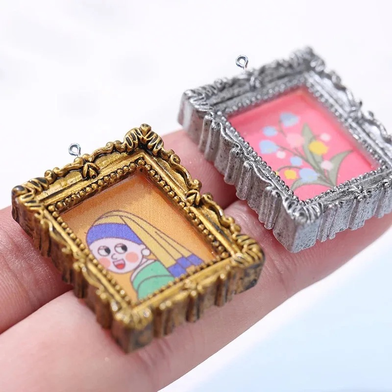 Vintage Jewelry Collection - 10 adet Flatback Cabochon Vintage Reçine